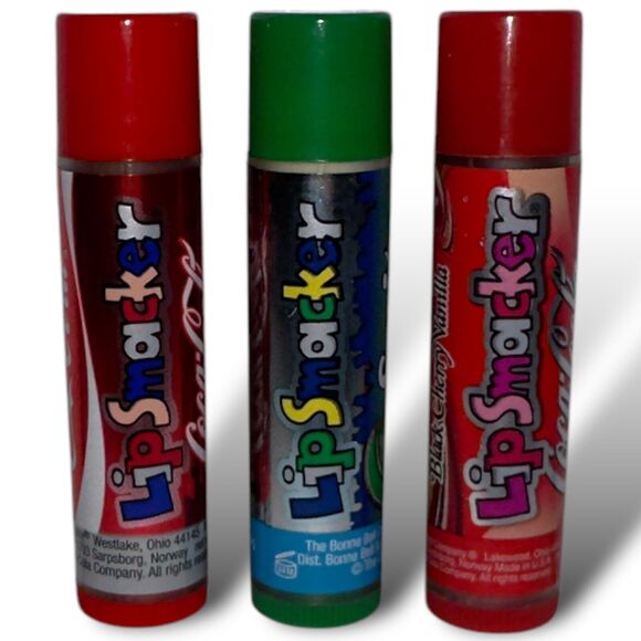 Bonne Bell Lip Smackers Coca Cola Black Cherry Vanilla, Original, Sprite 3 pc - Picture 5 of 7